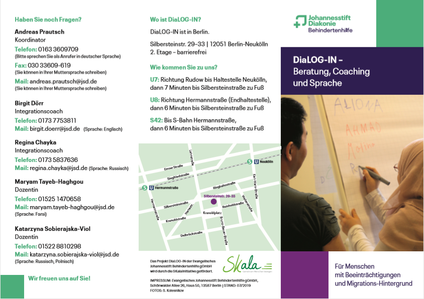 Flyer "DiaLOG-IN" Rückseiten - 2019