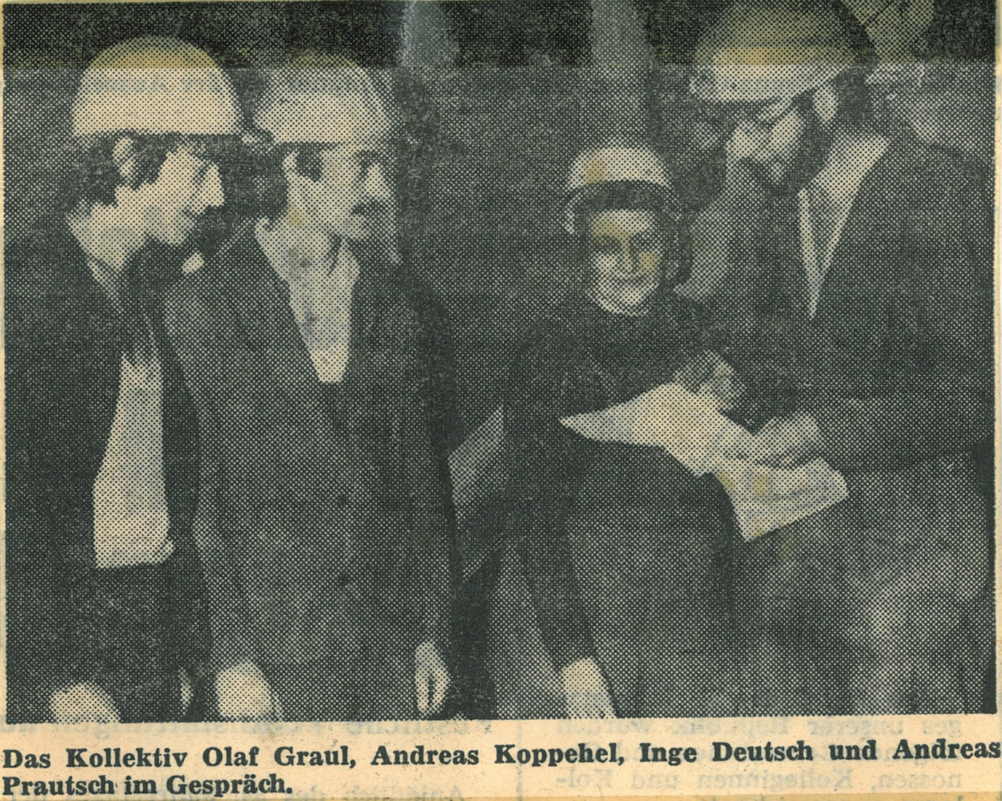 Zeitung "Der Kraftwerker": Kollegium des KWV, Abteilung  VEA Schicht 1 [Aussenanlagen] - 1982