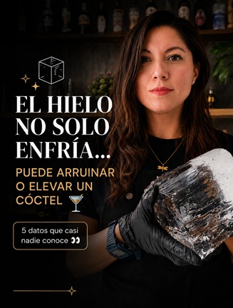 El hielo puede arruinar o elevar un coctel