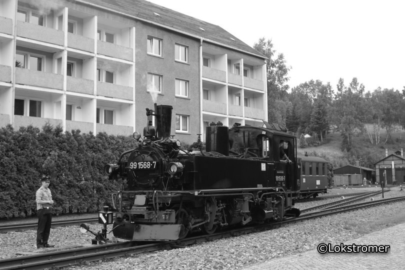 99 1568 beim Rangieren in Jöhstadt