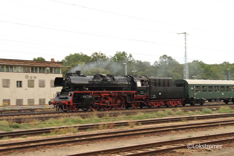 DR 23 1019 mit einem Sonderzug nach Berlin-Schöneweide in Berlin-Grünau am 31.08.2013