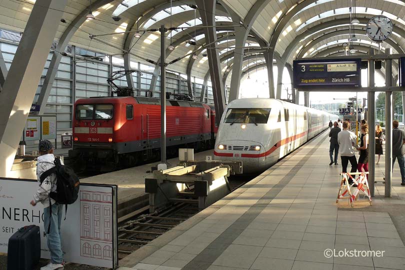 DB 112 144 mit Städteexpress nach Hamburg in Kiel Hbf am 31.08.2008