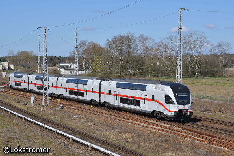 Der ehemalige Westbahn 4110 016 in DB Fernverkehr-Farbgebung auf dem Weg von Rostock nach Dresden (Schönfließ am 04.04.2020)