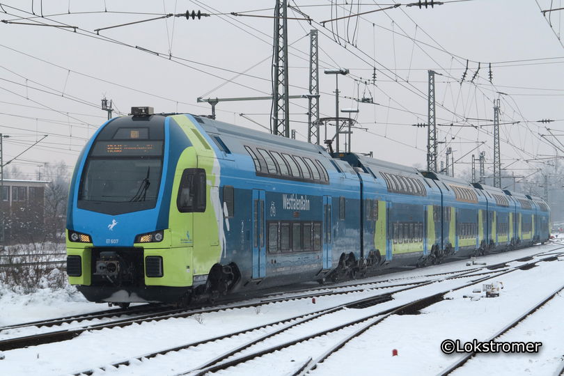 ET 607 der WFB in Braunschweig Hbf am 20. Januar 2016