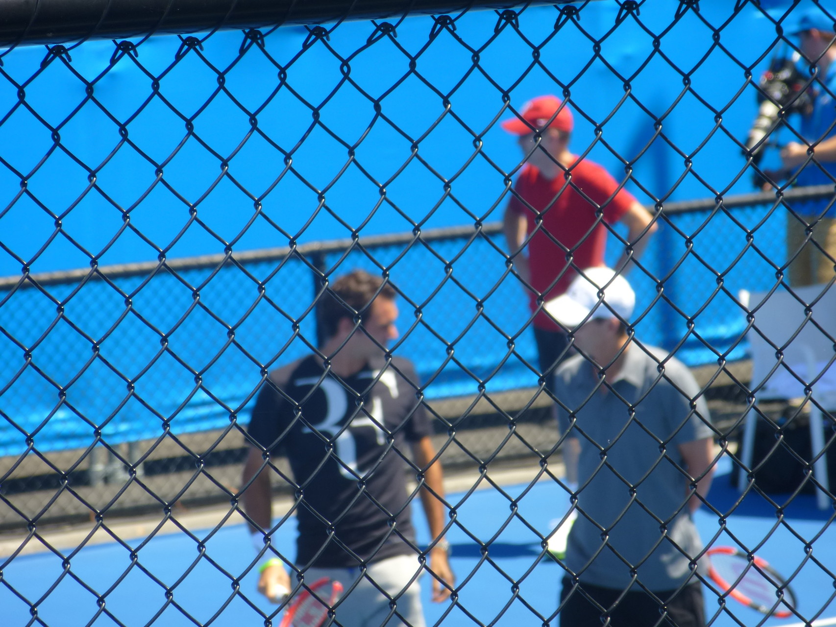 Roger Federer am Trainieren