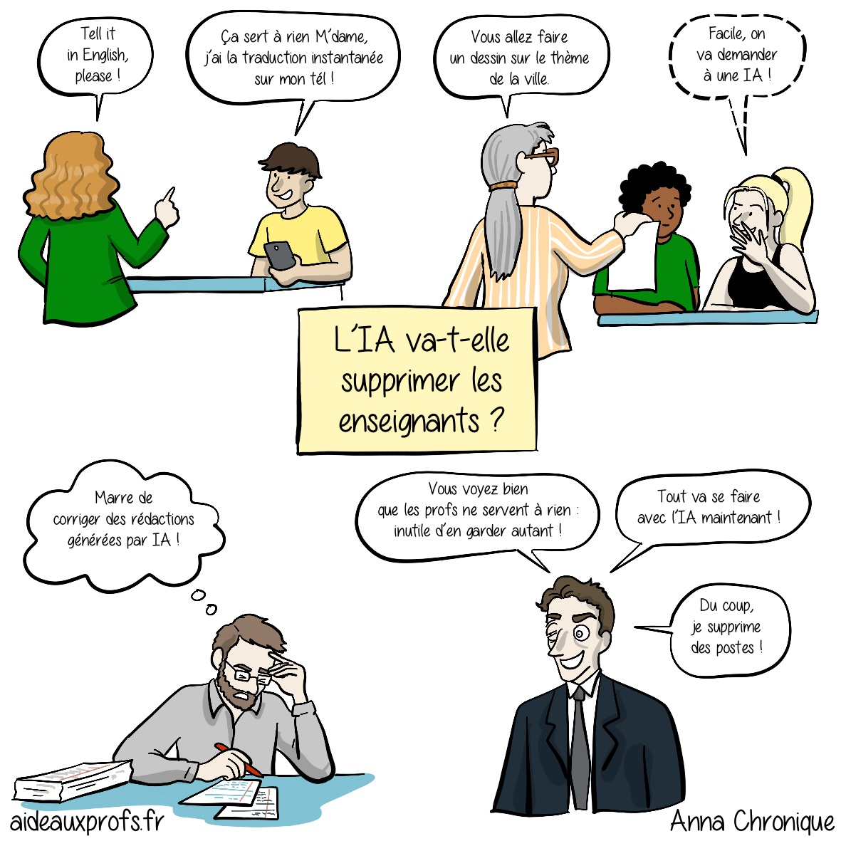 L'IA va-t-elle remplacer les professeurs ? Supprimer des disciplines ? Comment s'adapter à cette énième Révolution Technologique ?
