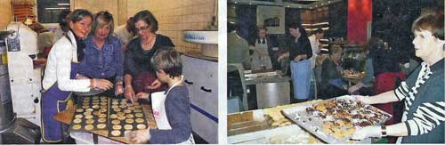 Während in der Backstube eifrig Kekse ausgestochen wurden, begannen Teams des LC Cuxhaven-Leuchtfeuer bereits mit dem Verpacken. Foto: Winters