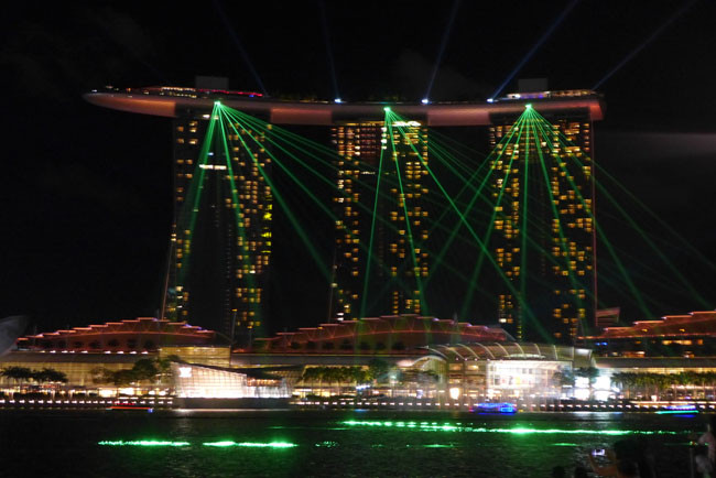 Singapur Marina Bay Sands Lightshow