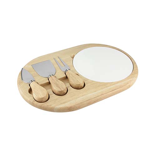 Set Castadel: base con 3 accesorios de cocina y tabla de cerámica.