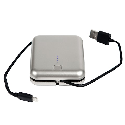 Power Bank de 5,200mAh. Dorado, Negro y Gris