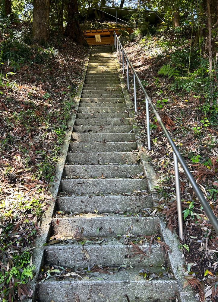 長い階段を上ります。