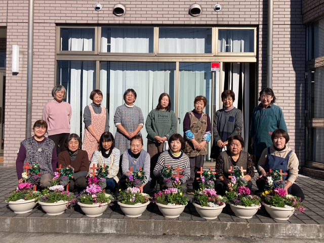 寄せ植え教室の写真
