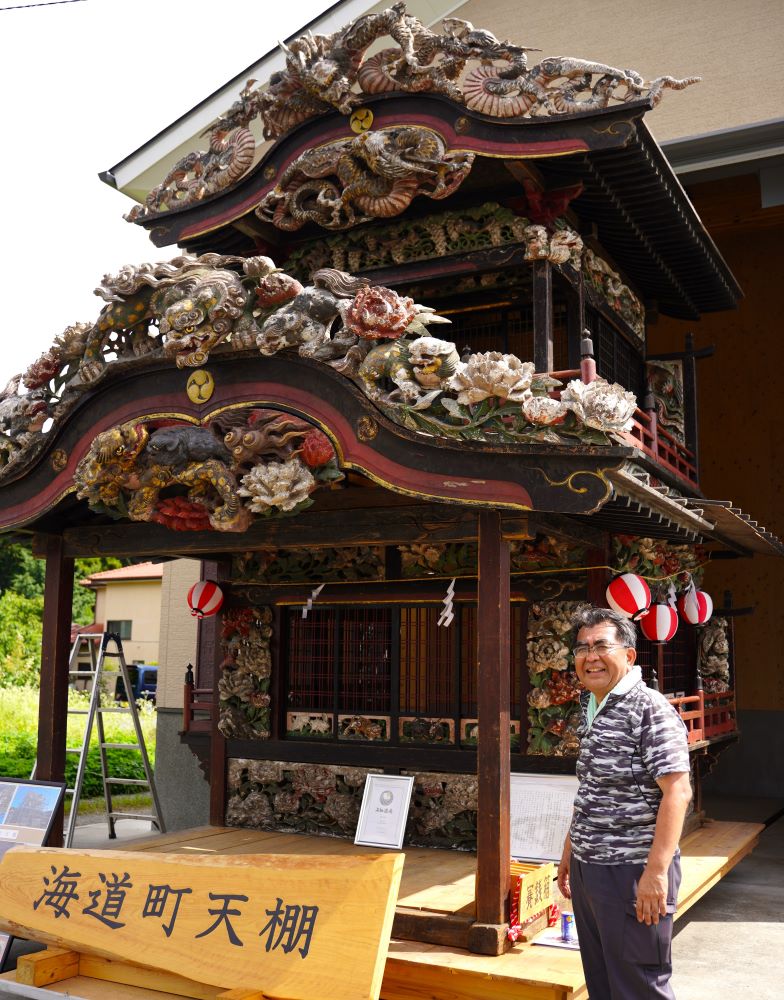 海道町天棚、小林さんに説明いただきました。