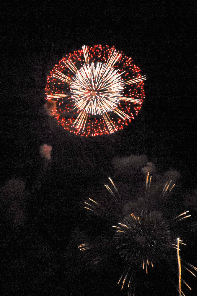 夏の夜空に大輪の花