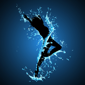 Splashing Dancing Lady @ vectomart by Depositphotos.com | Hot Port Life & Style