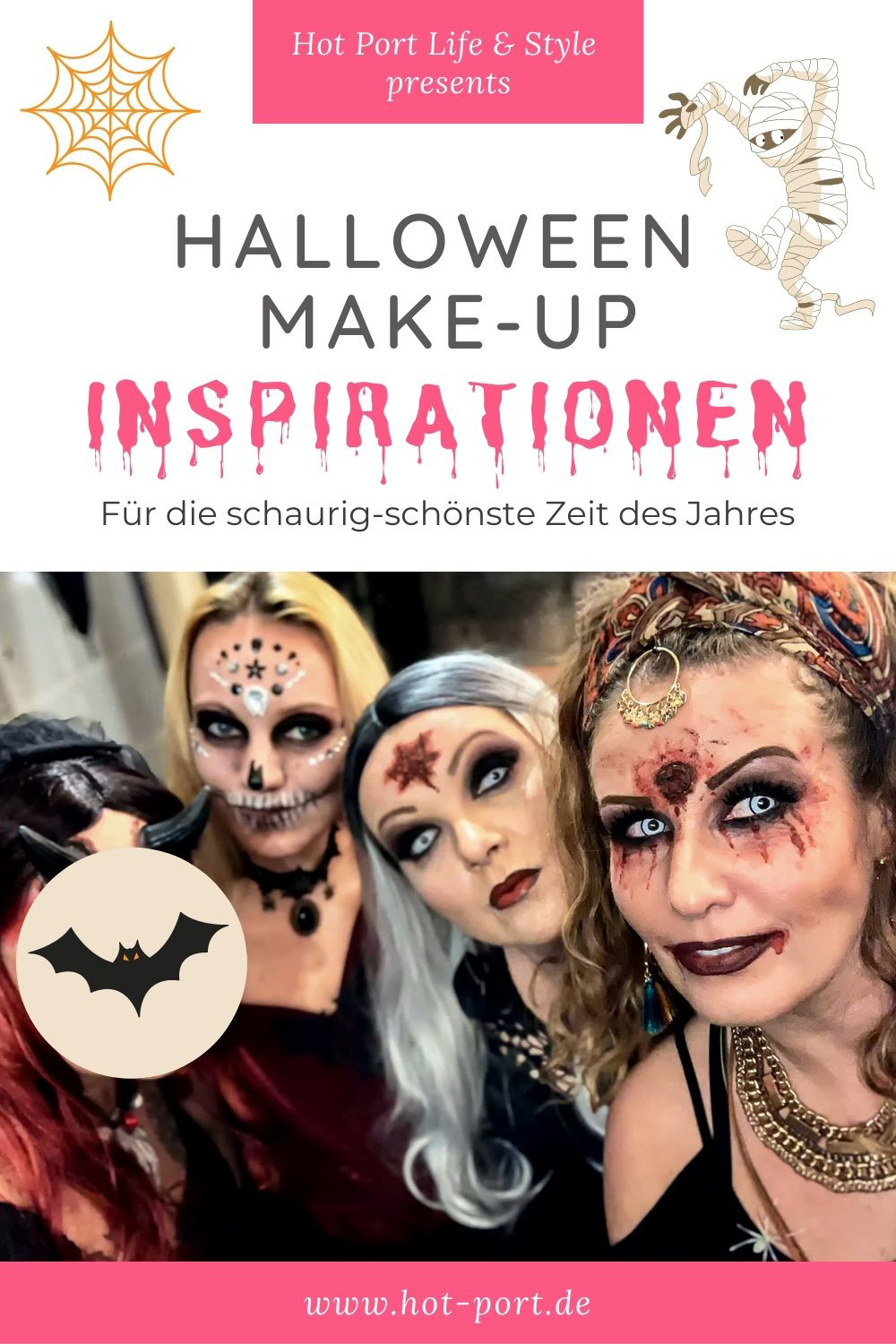 Alle Jahre wieder möchte man an Halloween mit dem schönsten äh Tschuldigung gruseligsten Kostüm punkten. Doch oftmals fehlen einem einfach die Inspirationen dazu. Glücklicherweise hat eine gute Bekannte uns im letzten Jahr so genial zu Halloween geschminkt, dass ich perfektes Futter für einen Blogbeitrag hatte | Hot Port Life & Style | Lifestyle Blog aus Deutschland