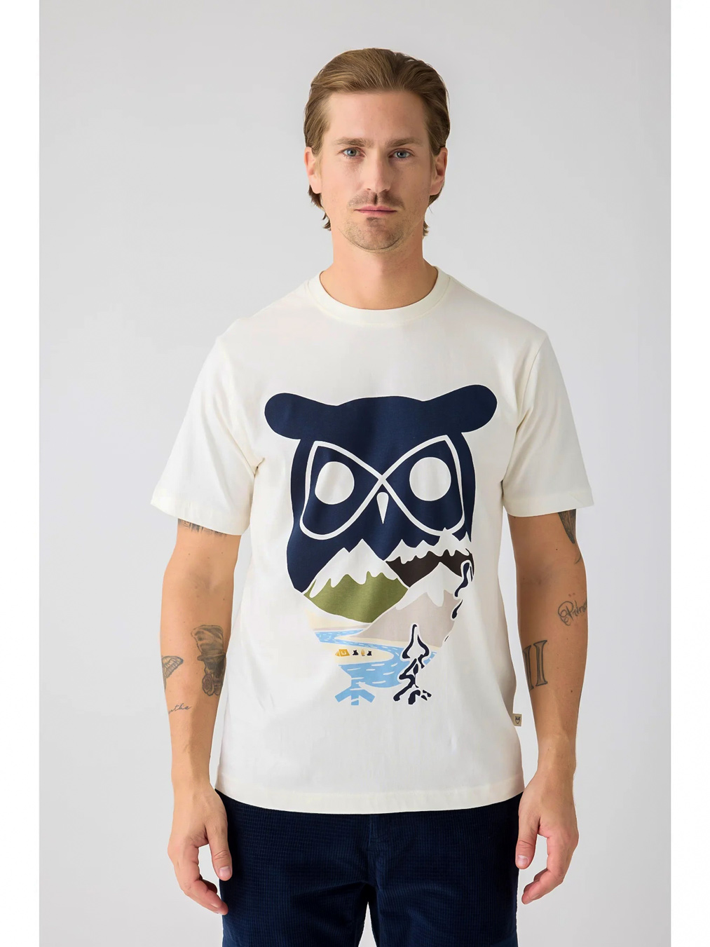 Knowledge Cotton Apparel Organic Print T-Shirt Bio Baumwolle Green.In.Pieces