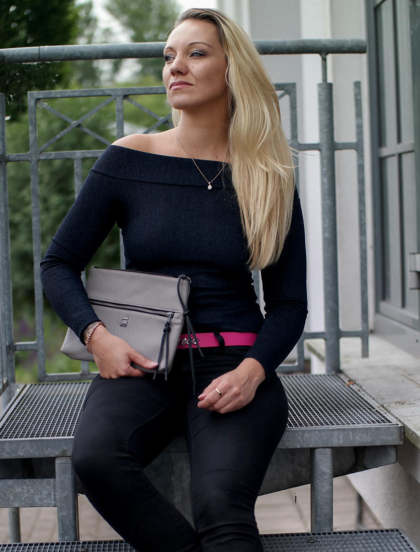 Outfit Bardot Top & G-Star Mesh Clutch | hot-port.de | 30+ Style Blog