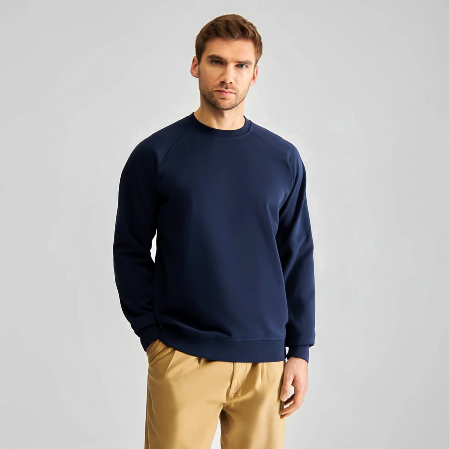 Dedicated Sweatshirt Malmoe Base Navy Bio Baumwolle Green.In.Pieces