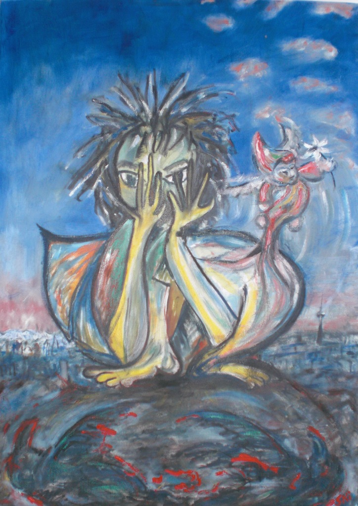 "Angst und Hoffnung"   (2009,  50x70cm)
