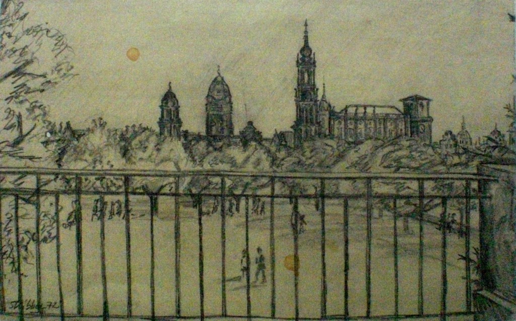 "Blick auf Dresden vom Japanischen Palais" (1972)