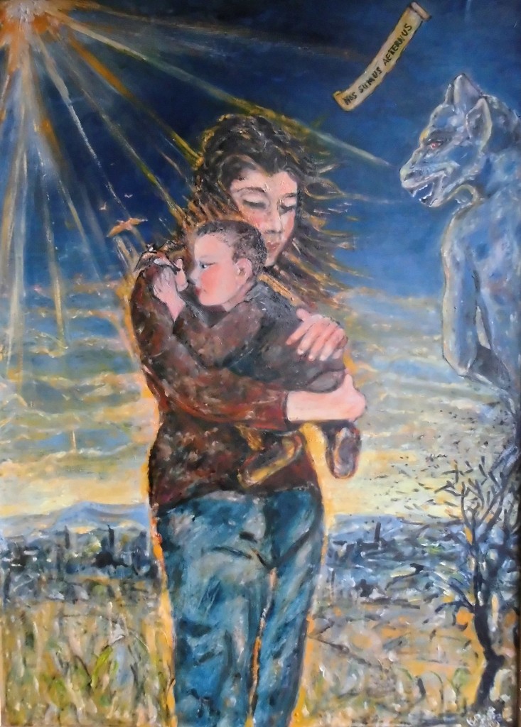 " Wir sind ewig"   (2019, Öl, 52x73cm)