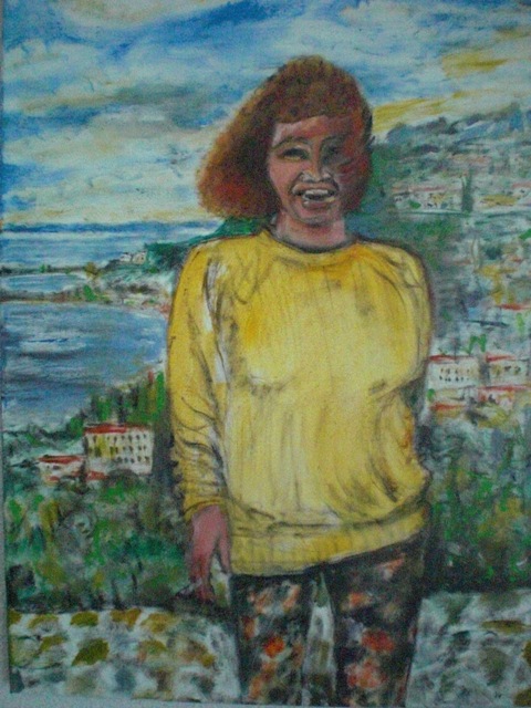 "Petra 1992 in Rosas, Katalonien"   (2009, Öl, 50x70cm)