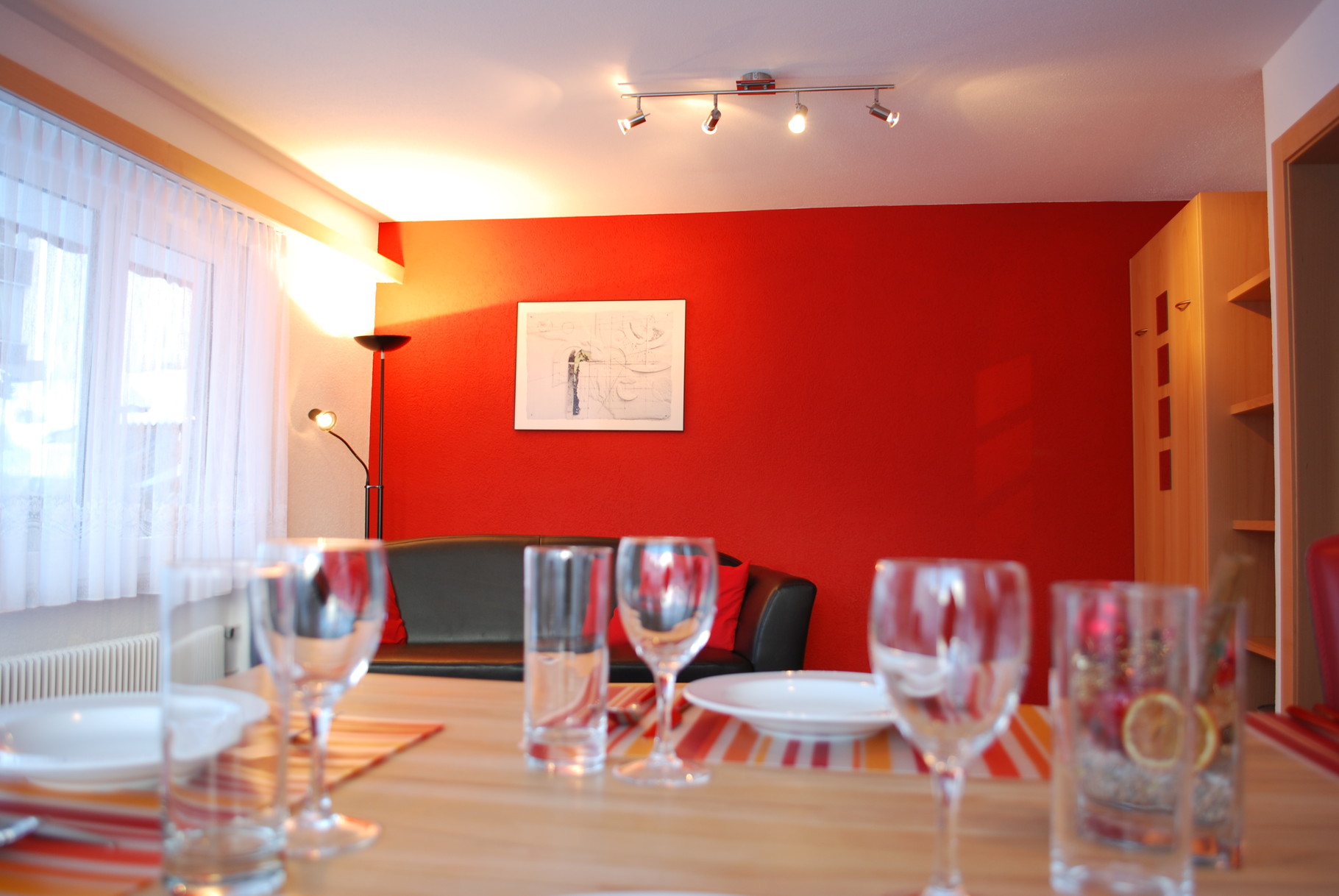 Living room with dining area in the ground floor