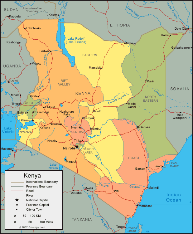 Kenya - Mappa Province