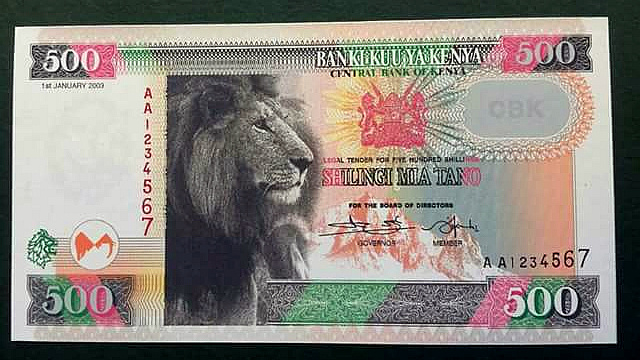 Nuova banconota da 500 KShs
