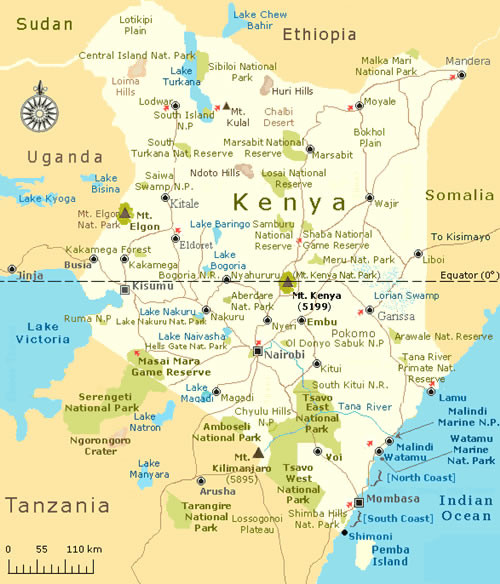 Kenya - Mappa politica