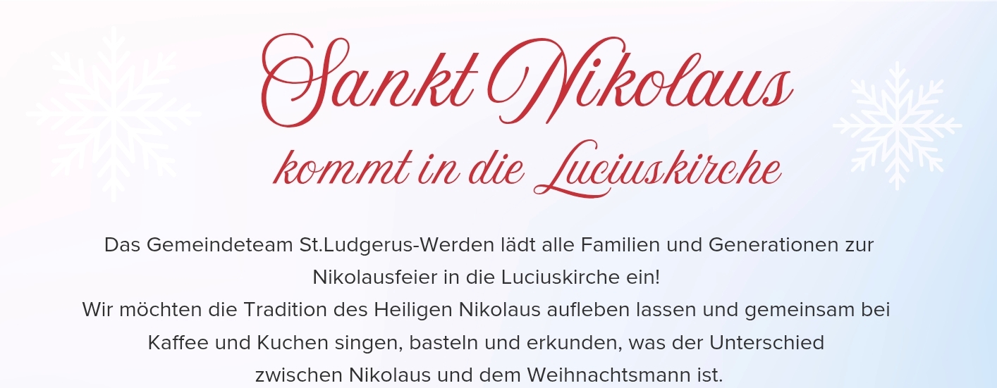 Sankt Nikolaus kommt in die Luciuskirche