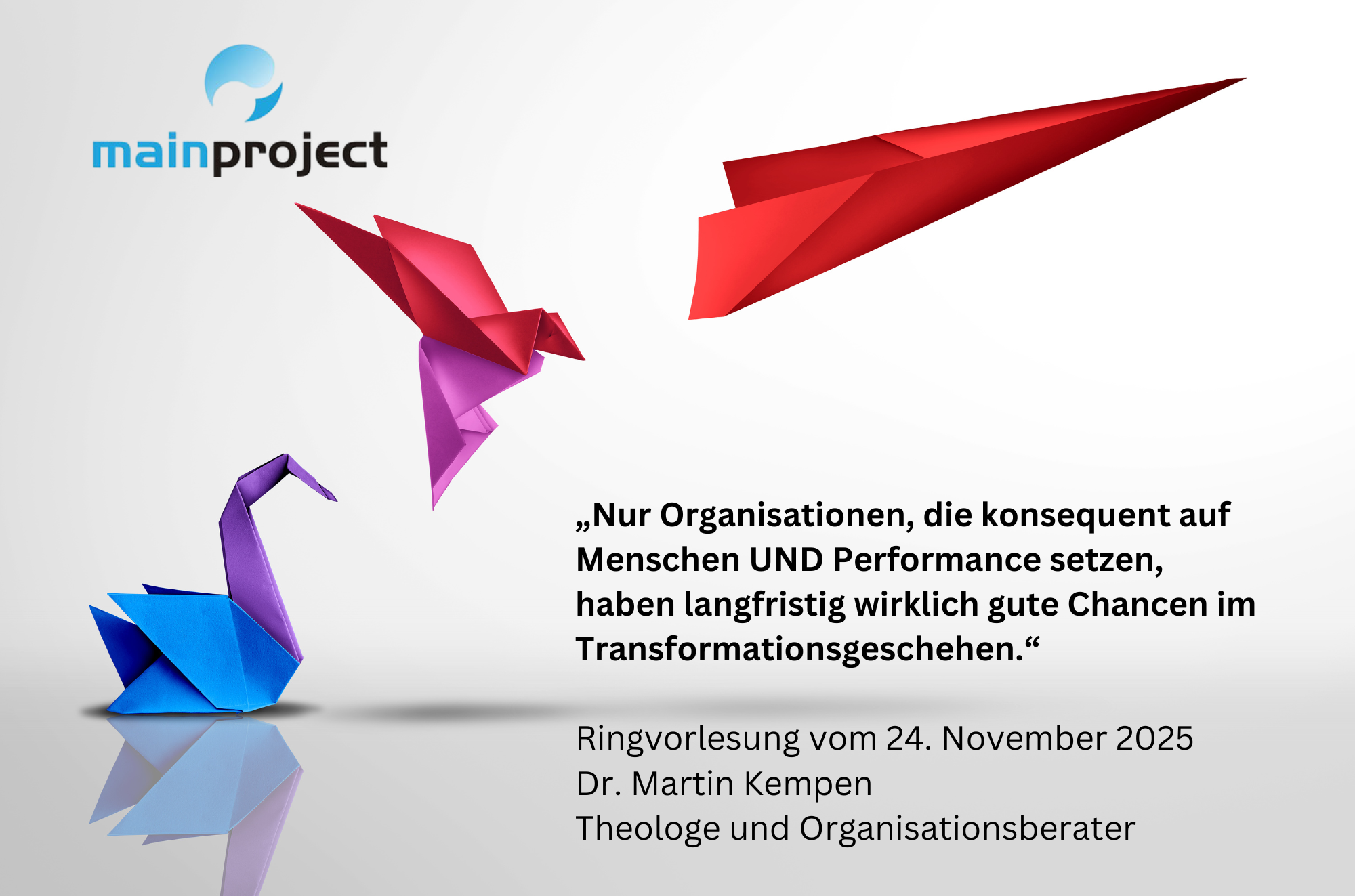 Ringvorlesung: Morgen denken, heute handeln – Human Resources und Change als Doppelhelix der Transformation