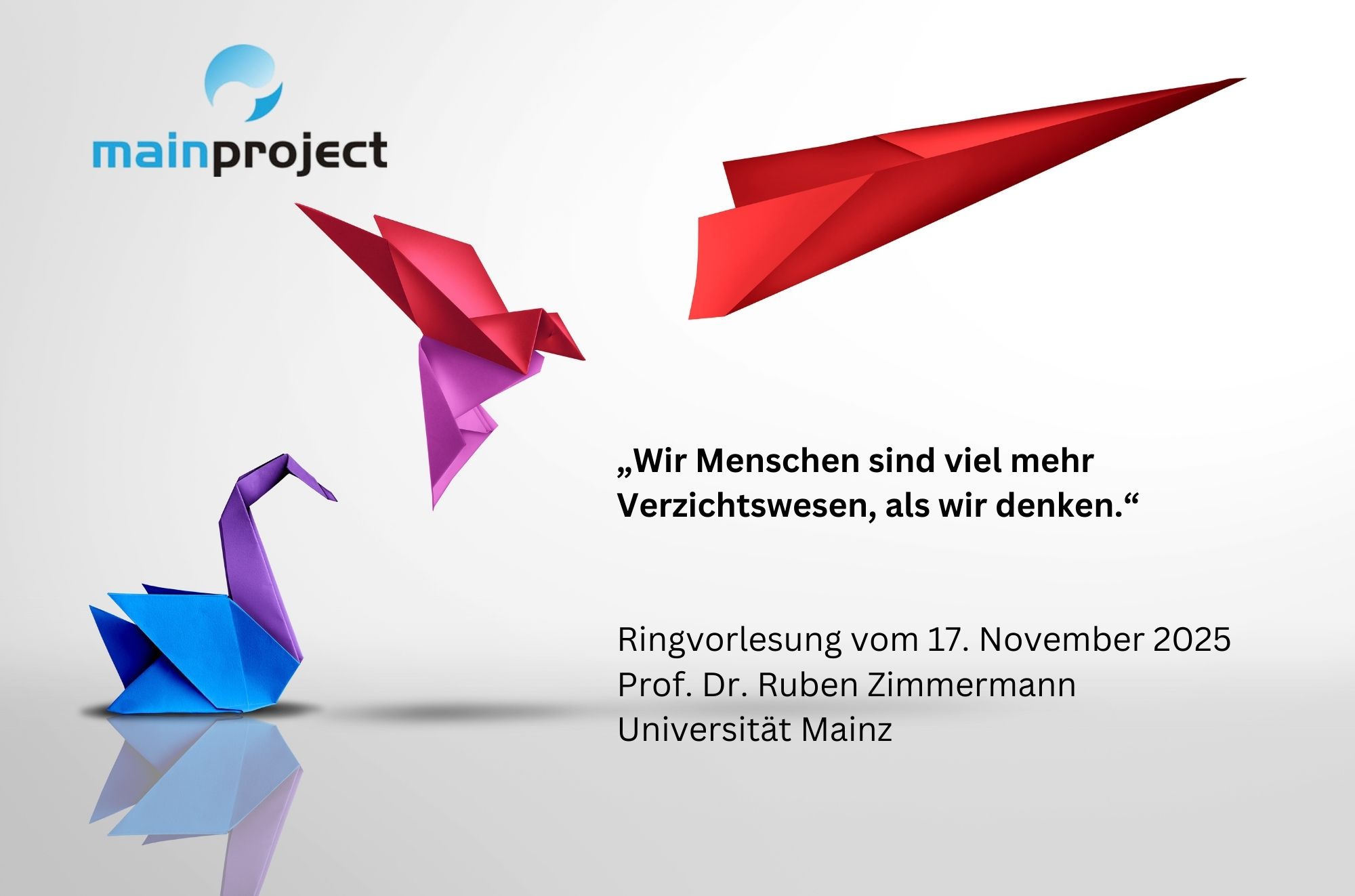 Ringvorlesung: Die Transformation des Konsums durch Verzicht