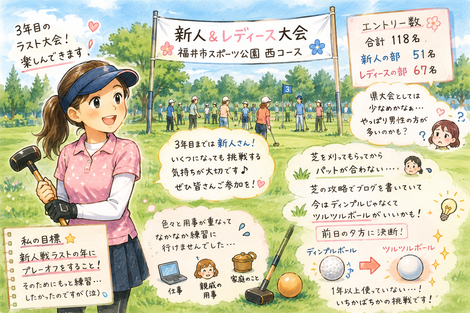 ３年目ラストの新人＆レディース大会！ 一か八かのボール選択