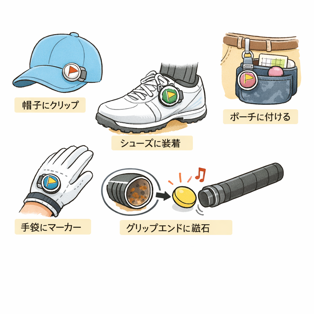 9.よくある質問　スティックのグリップの上に付けるマーカーは良いの？