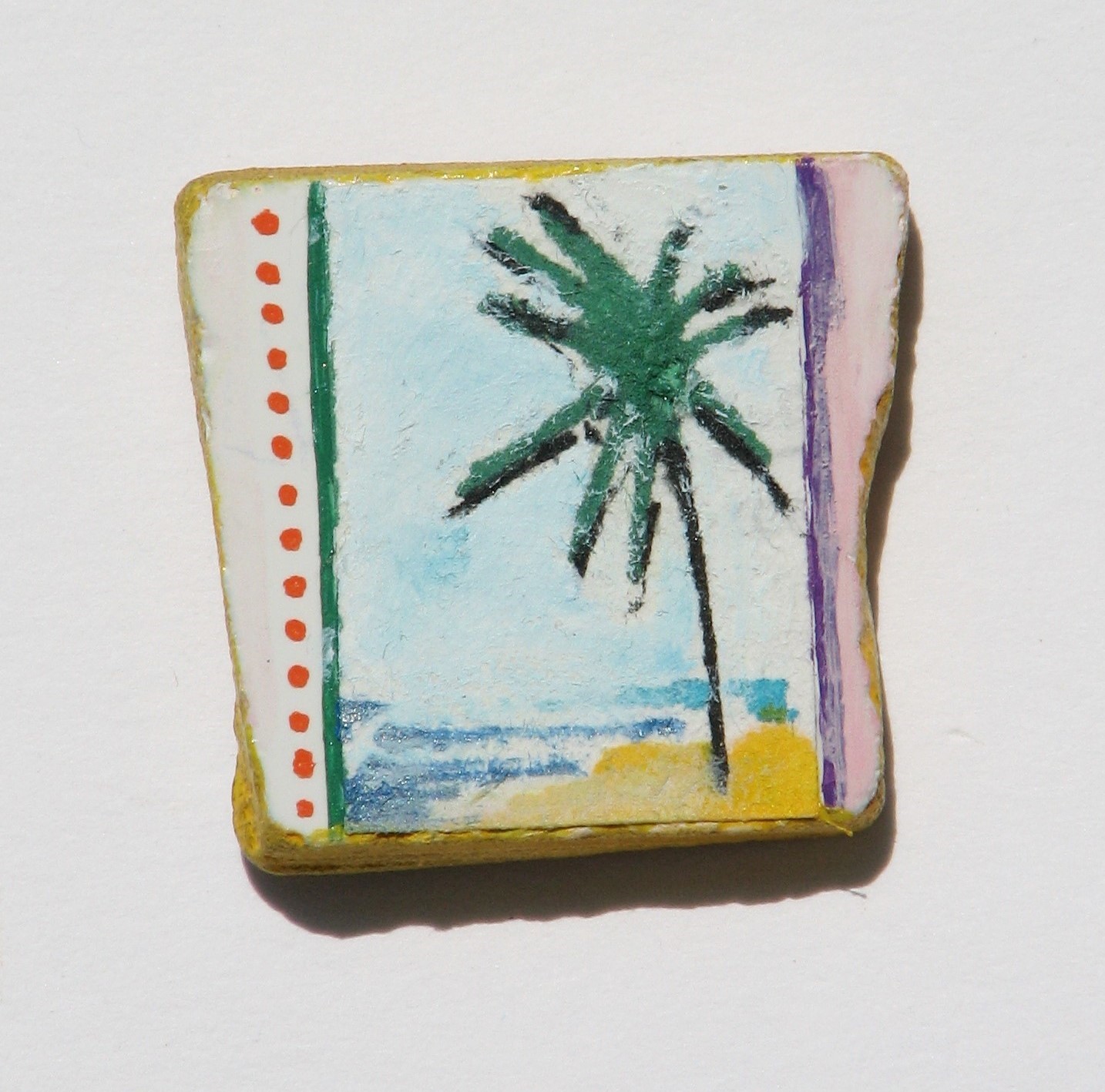   Bora  2014  Paint / Paper on Tile  3,3 x 3,3 cm