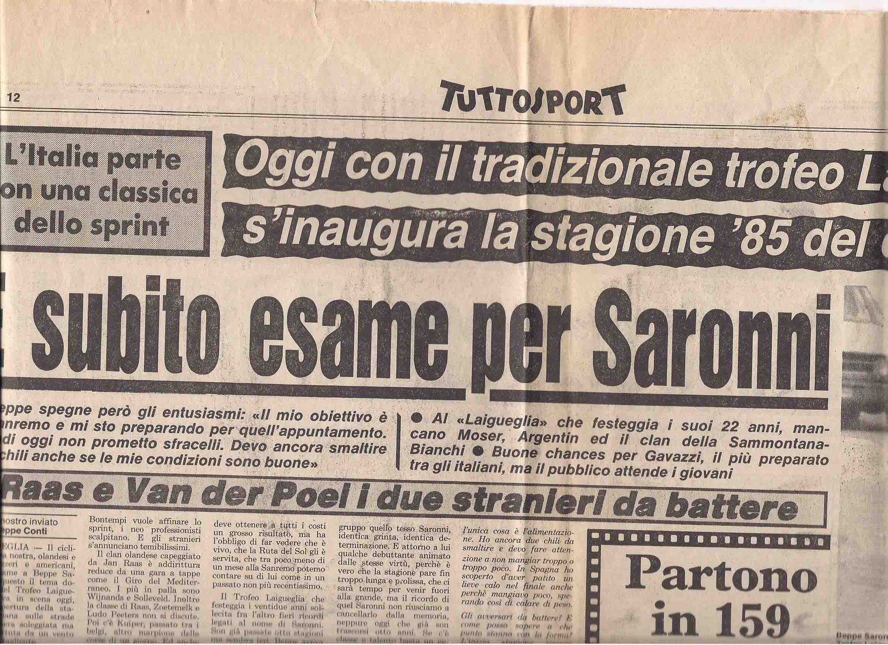 20 febbraio 1985 22° edizione Benvenuti su trofeolaiguegliastory!