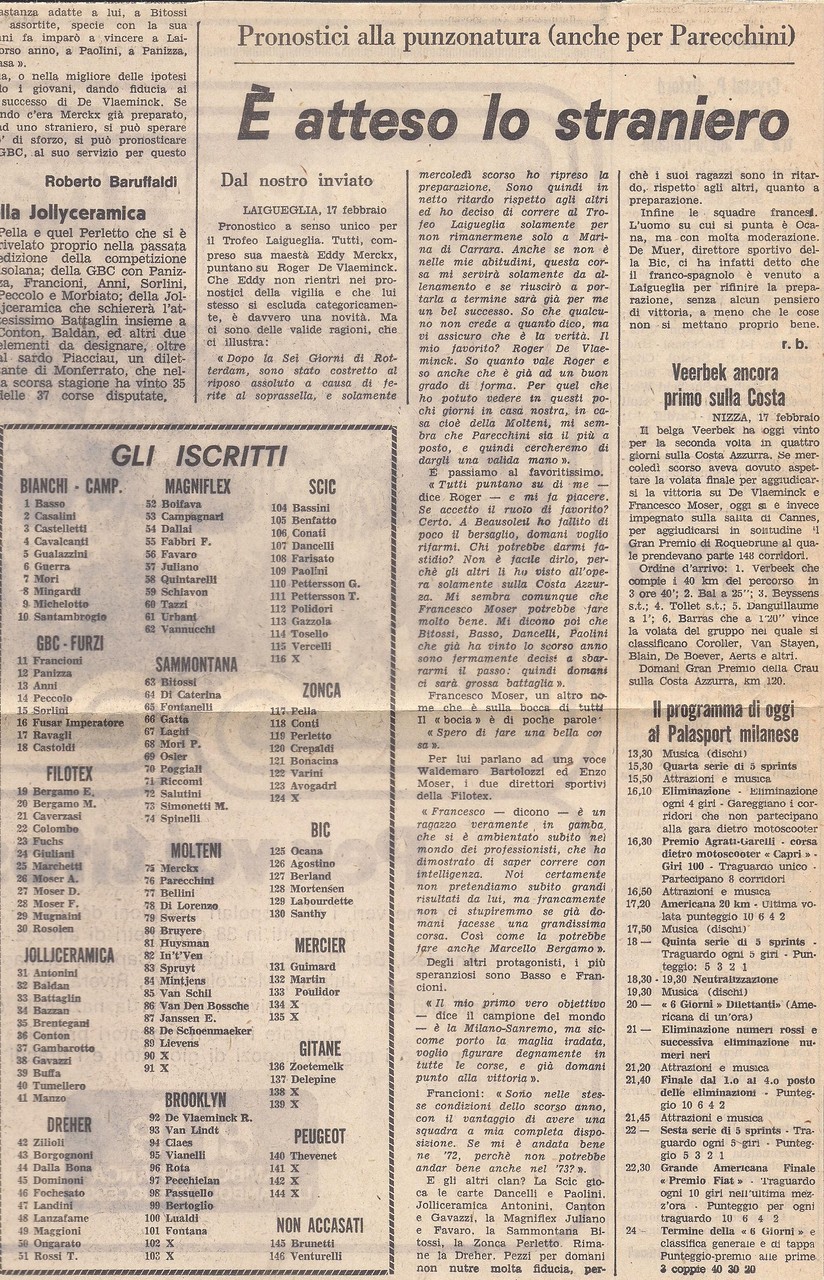 18 febbraio 1973 10°edizione Benvenuti su trofeolaiguegliastory!