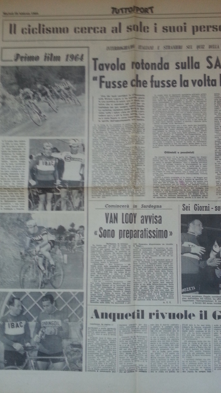 23 febbraio 1964 1° edizione Benvenuti su trofeolaiguegliastory!