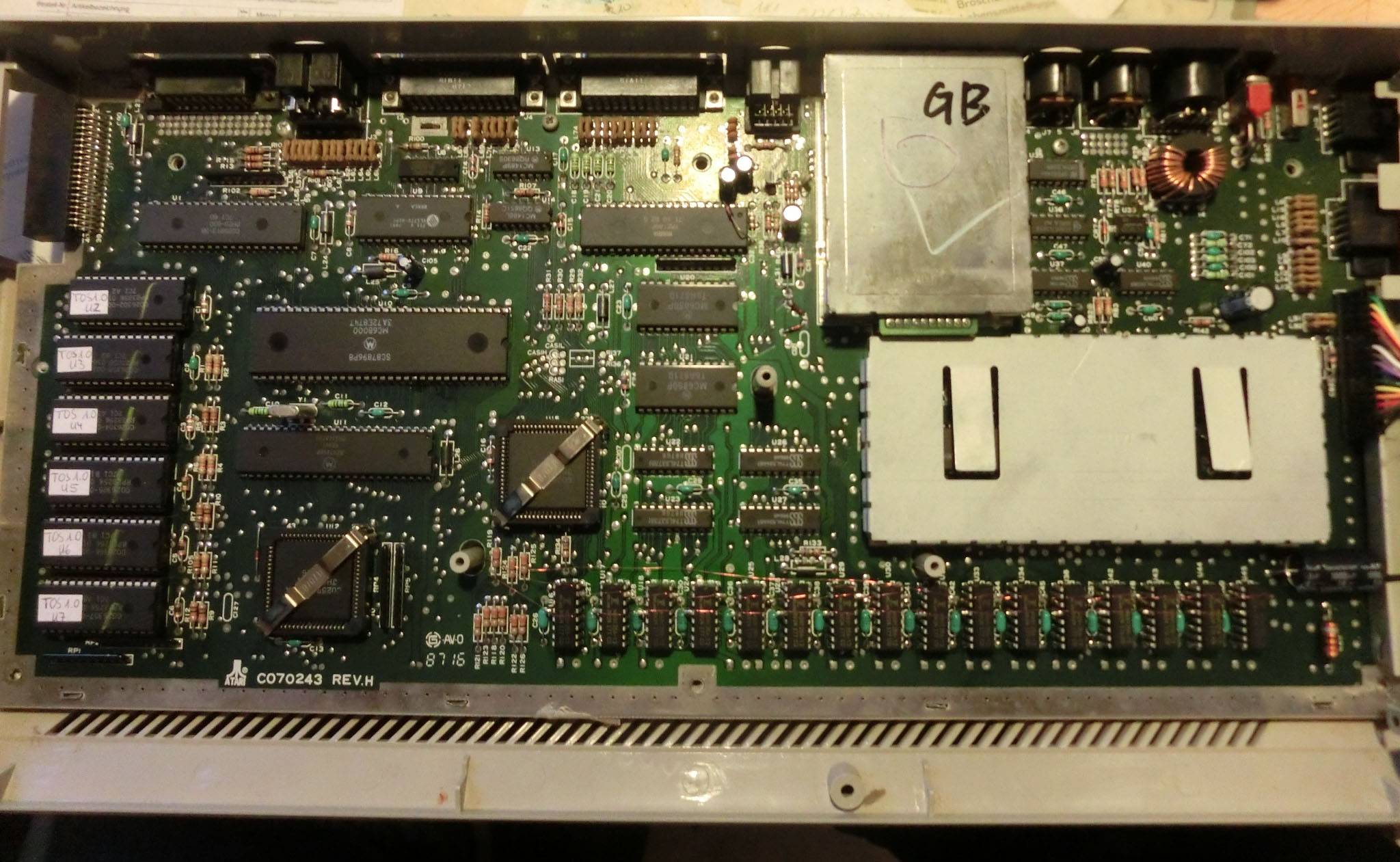 Innenleben des Atari: Optisch sehr gut.