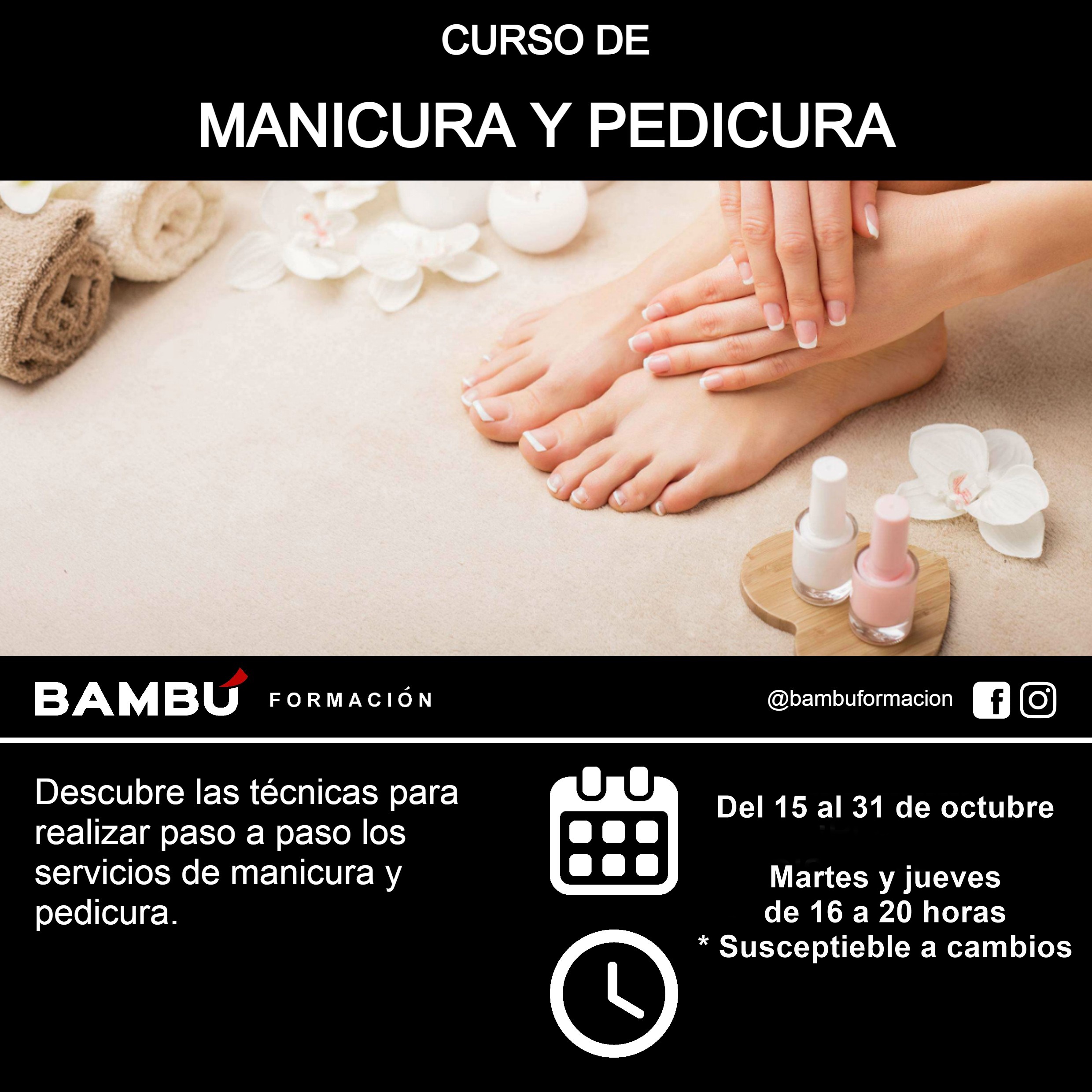 Cursos de manicura y pedicura en La Orotava - Formación Bambú