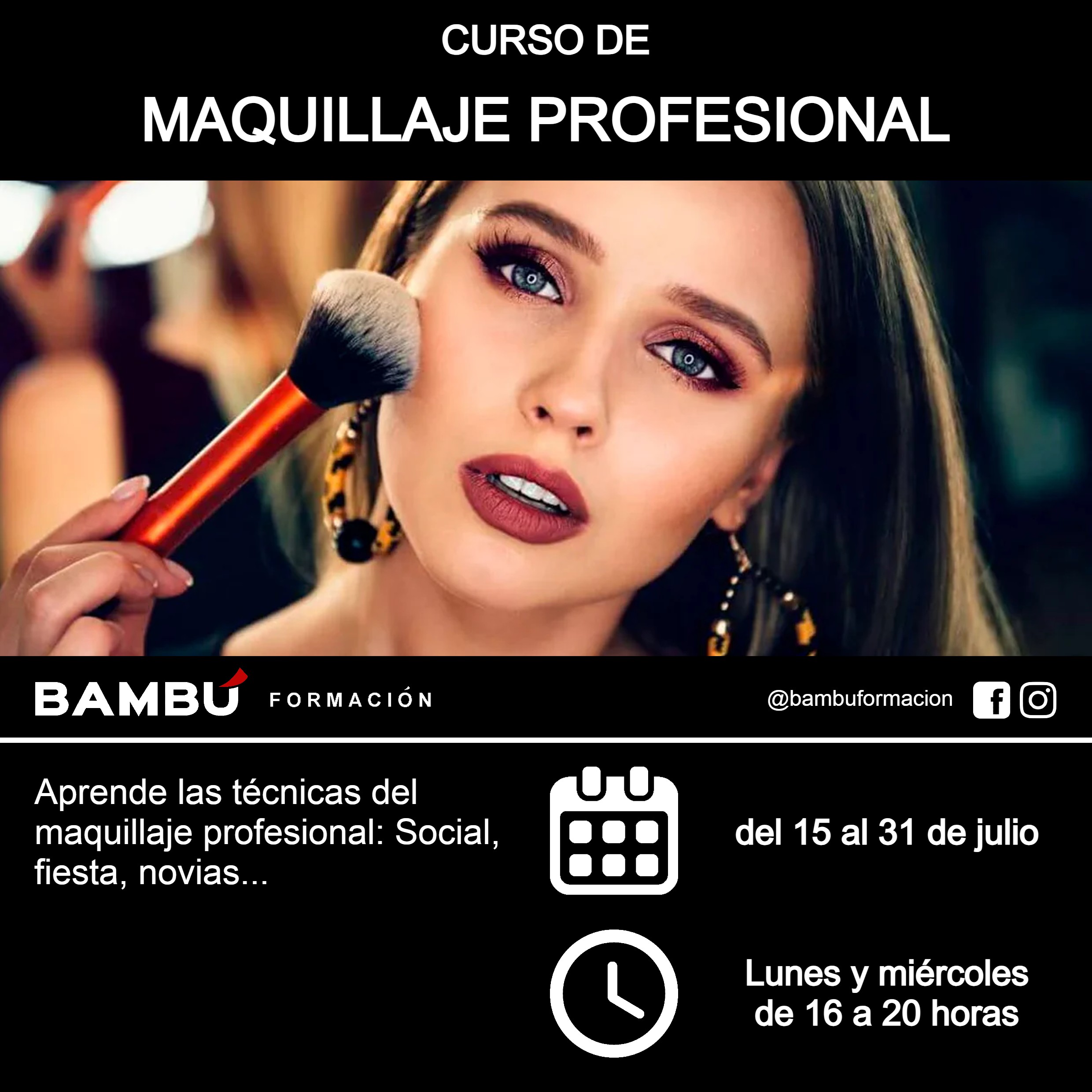 Cursos de maquillaje profesional en La Orotava - Formación Bambú
