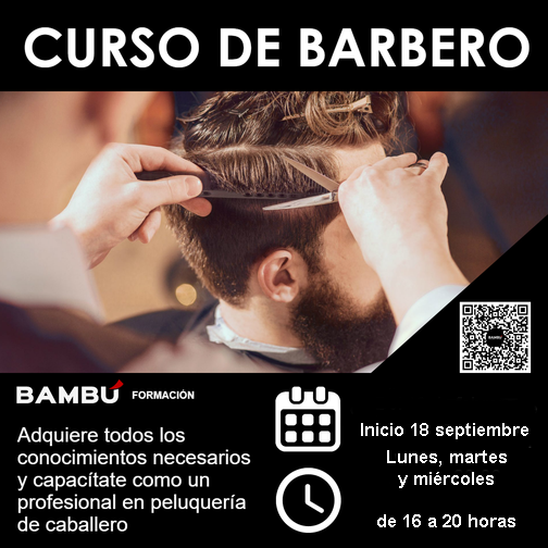 Curso de corte de caballero y barbería en La Orotava - Formación Bambú
