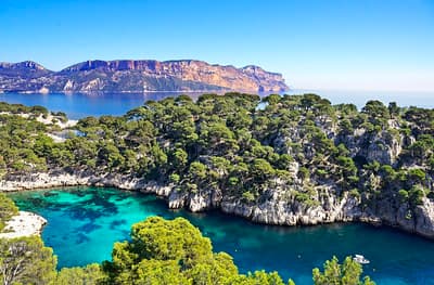 Vue aerienne des Calanques de cassis 