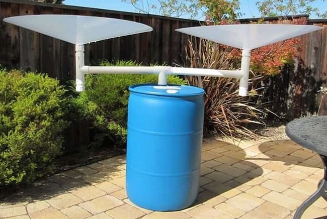 Sammeln von Regenwasser
