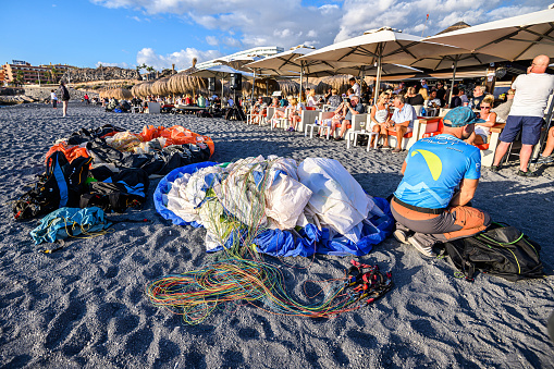 Unterricht am Strand im Süden Teneriffas,