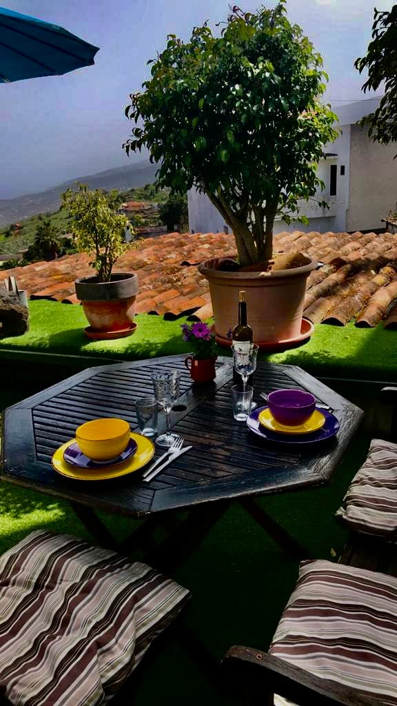 Abends auf der Terrasse im Casa Madera