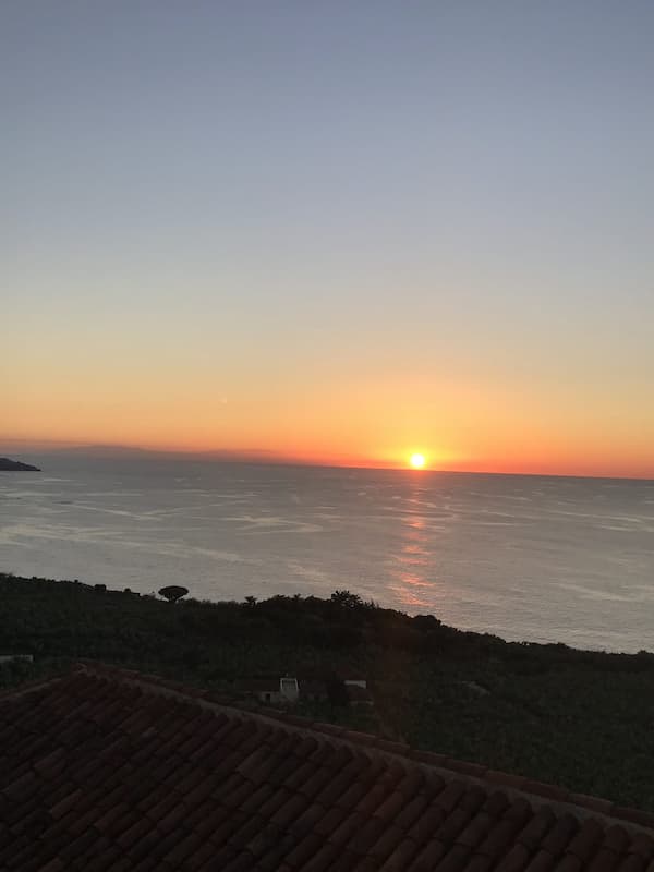 Sonnenuntergang vom Casa Madera La Vega Teneriffa