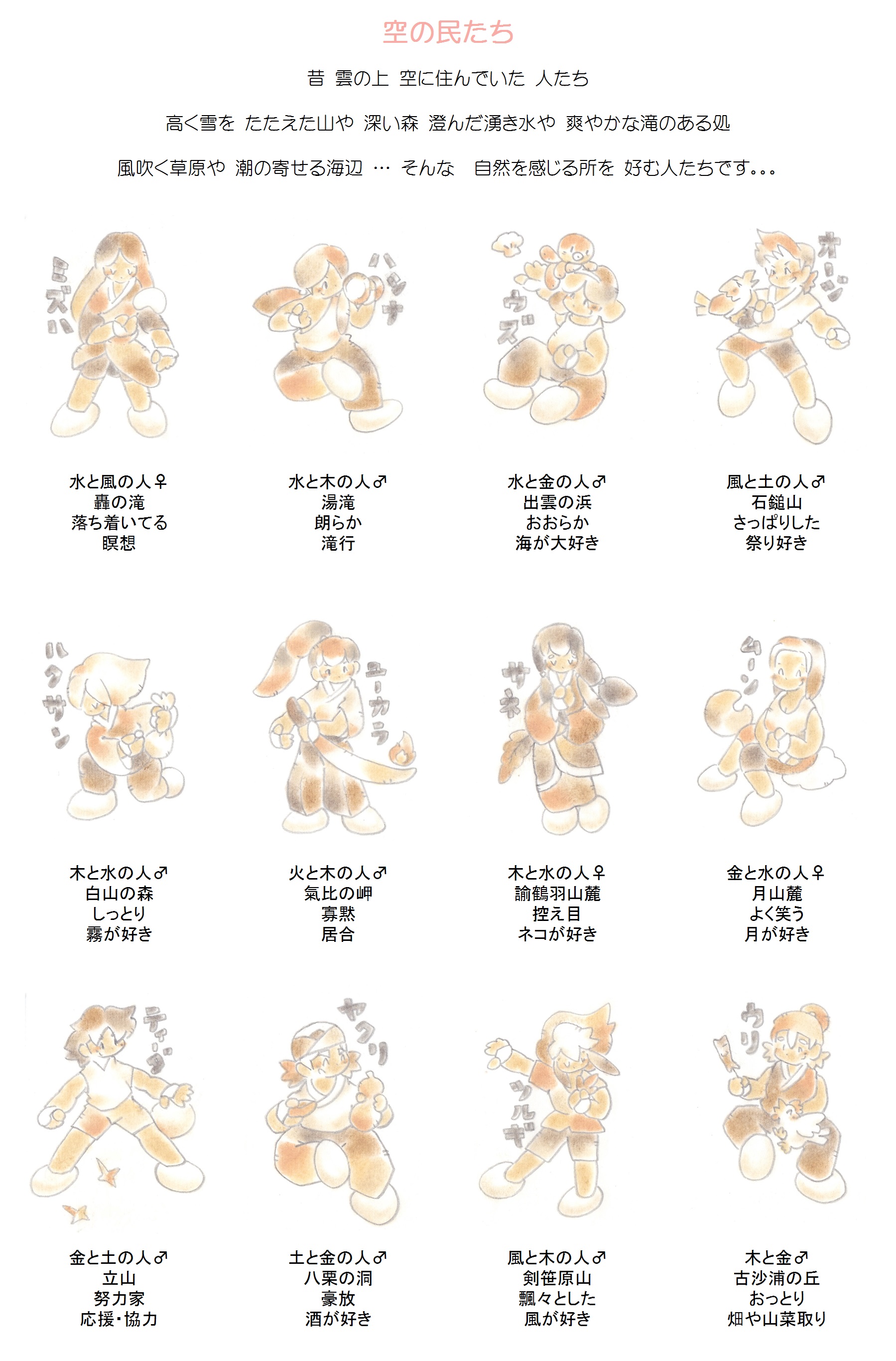 空の民の住む所 ふんわりした絵の世界 ふたえのその